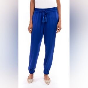 Badgley Mischka satin joggers